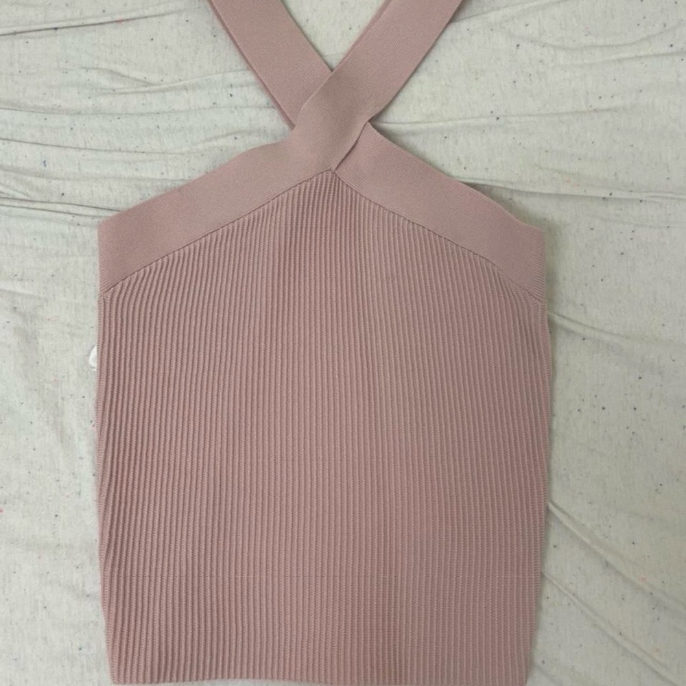 Aritzia Babaton Sculpt Knit Criss-Cross Top